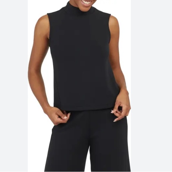SPANX Tops - SPANX AirEssentials Mock Neck Crop Top Black XL